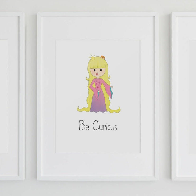 be curious art print