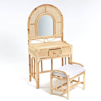 vanity dresser and stool