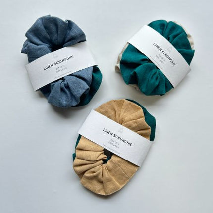 linen scrunchies 