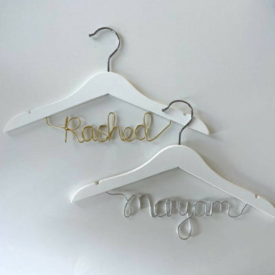 personalized wooden hanger