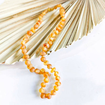 Raw amber necklace