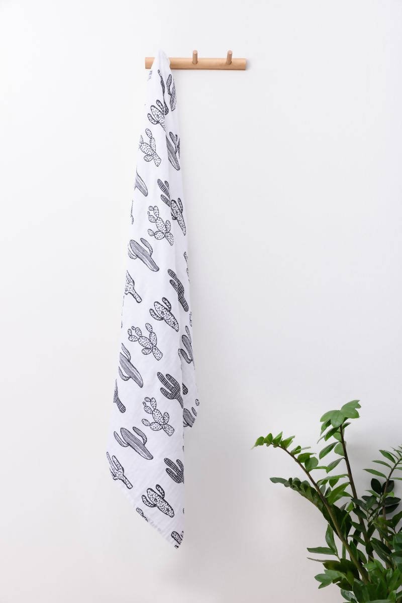 Organic Cotton Muslin Swaddle Wrap- Out Of The Cactus