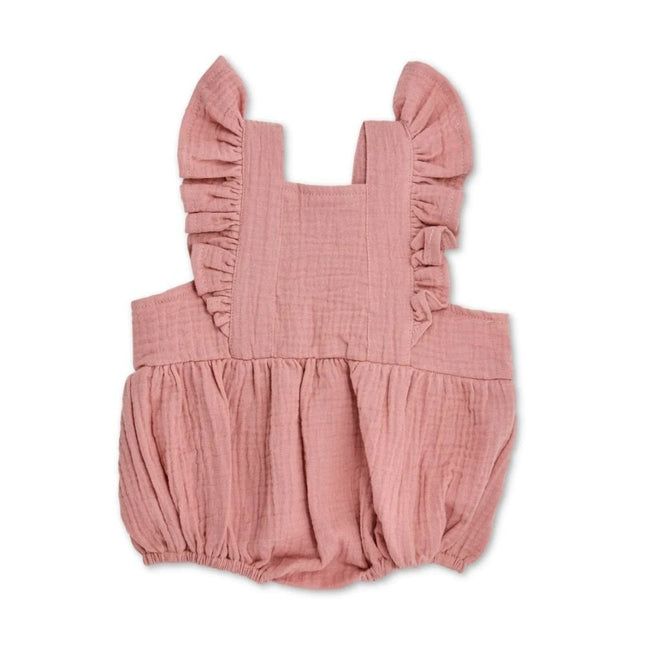 muslin flutter sleeve romper