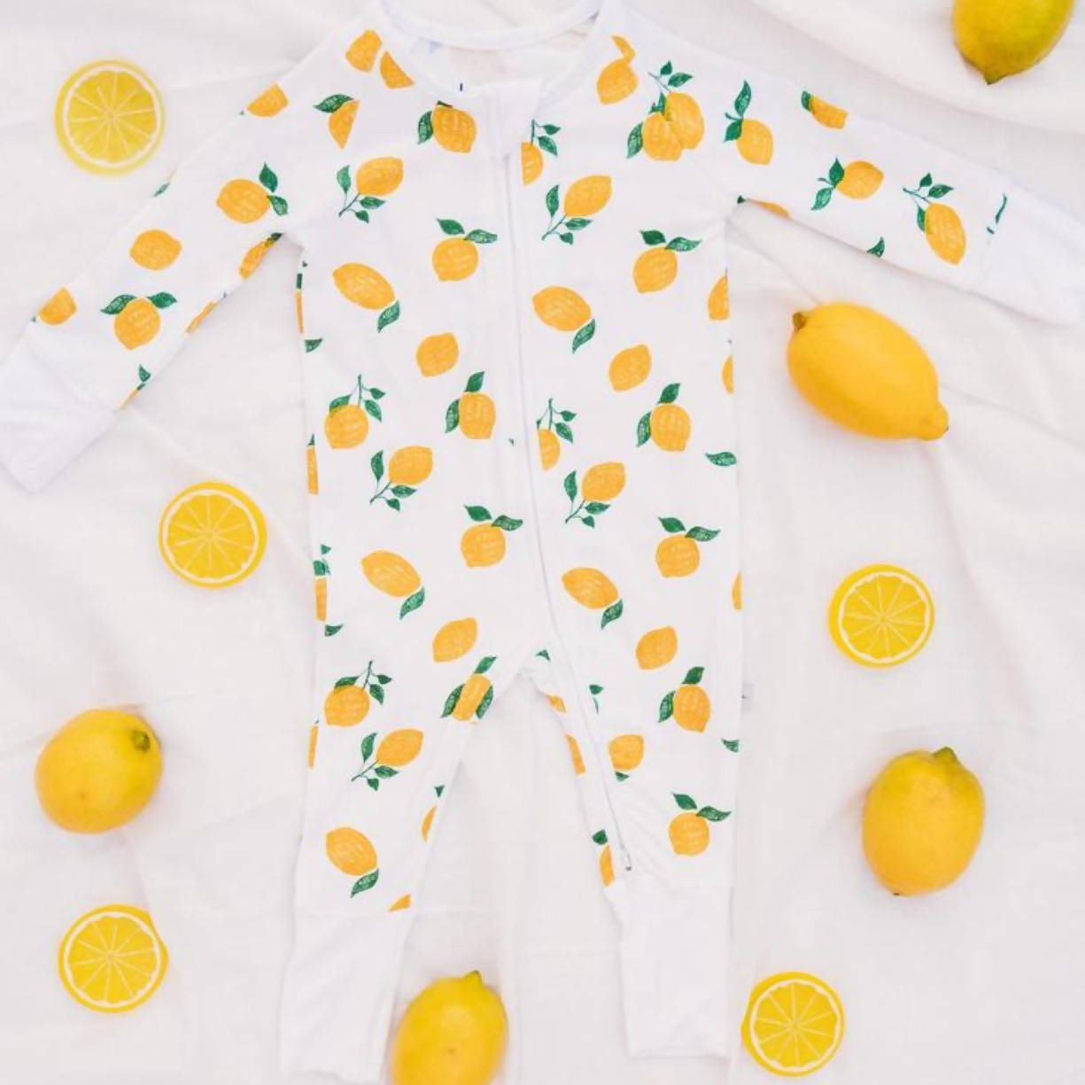 cute lemon print pajamas