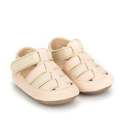 pastel pink leather sandals