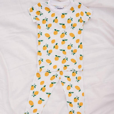 lemon print pajamas